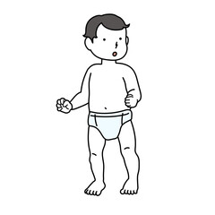 赤ちゃんイラスト：全身