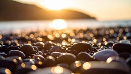Golden Sunset On Pebble Beach