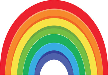 Colorful Seamless Vector of Layered Rainbow Arches