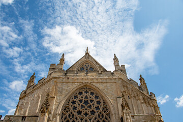 Altocumulus clouds against a blue sky. Mid level clouds often associated with fair weather....