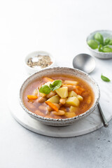 White bean soup with vegetables