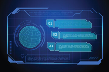 Futuristic Digital frame HUD technology Cyber background user interface screen elements
