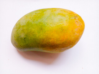 Mango fruit isolated on white background.