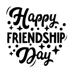 Fototapeta premium Friendship day vector illustration with text