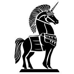 Fototapeta premium Vector icon / illustration of Trojan War's wooden horse