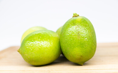 Fresh lime isolated on white.