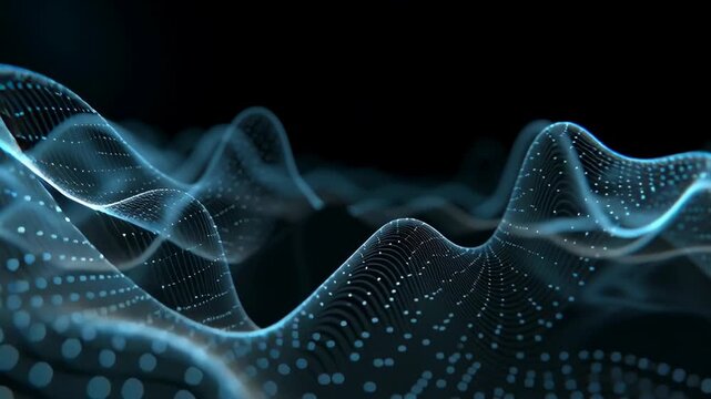 background halographic blue waves 3d	