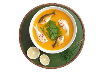 Pindang Ikan - A spicy and sour fish soup made with a variety of Indonesian herbs and spices, including turmeric,