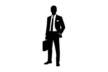 Man in Suit Silhouette shirt formal
