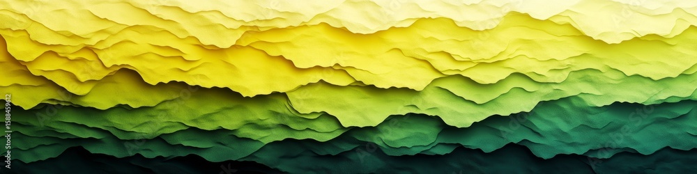 Poster elegant minimalist texture pattern featuring smooth waves in soft yellow and green gradient tones