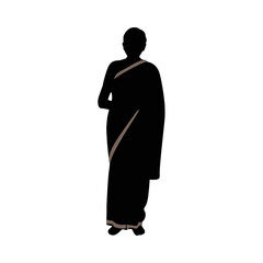 Tall Candle With Light Streaks silhouette