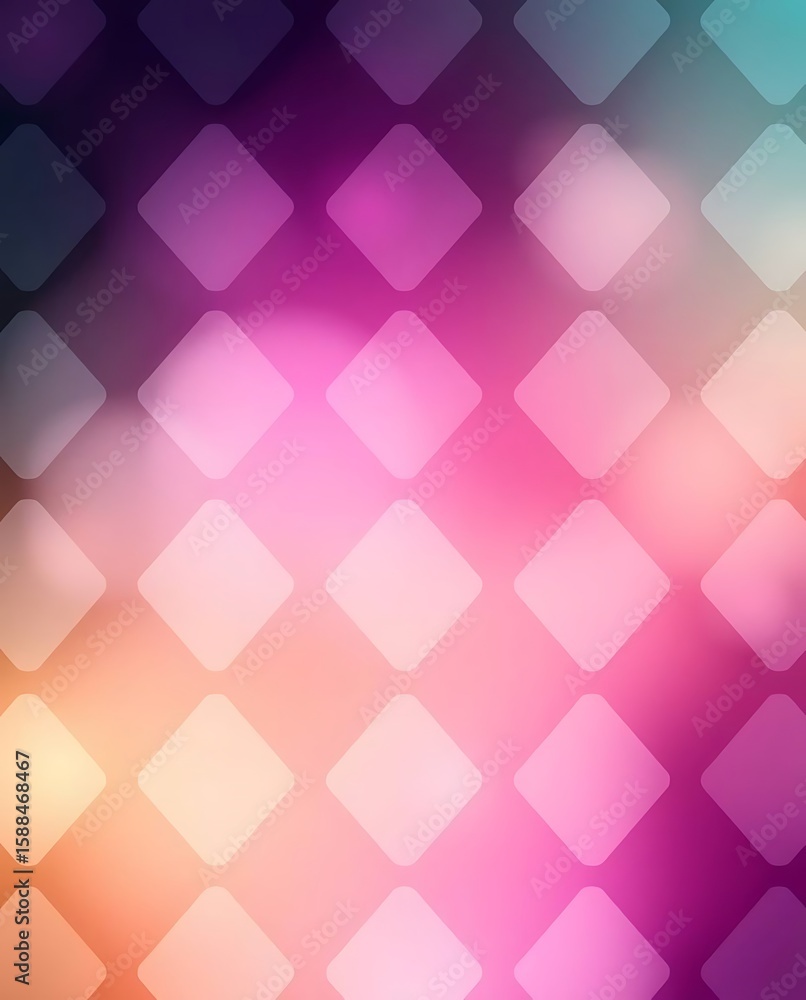 Poster soft gradient with square pattern, blending of vibrant colors graphic design