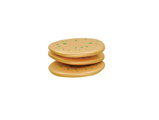 kulcha icon 3d illustration render