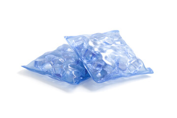 Obraz premium Reusable blue gel therapy pad for hot or cold treatment, isolated on white. Ideal for healthcare, sports recovery, or pain relief visuals. Clean and versatile image.