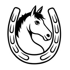  horse head shoe icon