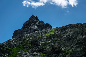 rocky mountain peaks of the Polish Tatra Mountains