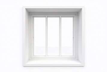 Contemporary square window with grid lines