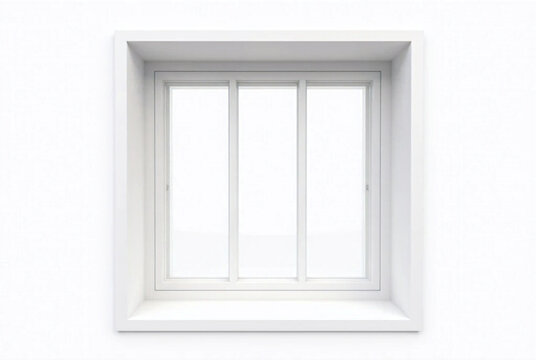 Contemporary square window with grid lines