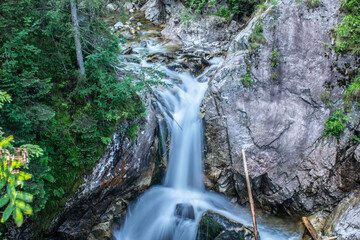 a mountain waterfall in the Polish Tatra Mountains - Wodogrzmoty Mickiewicza