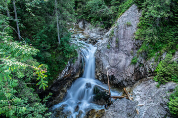 a mountain waterfall in the Polish Tatra Mountains - Wodogrzmoty Mickiewicza