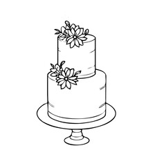 illustration of wedding cake