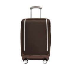 Brown suitcase isolated on white background