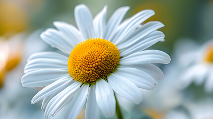 Obraz premium A close up of a white flower with yellow centers