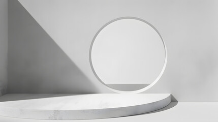 A white structure with a circular hole in the middle