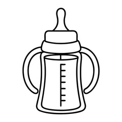 Infant medicine bottle design with dosage markings for baby care