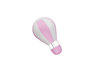 hot air balloon icon 3d illustration render