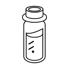 Small Sealed Vial of Liquid Medicine Vector Illustration Design