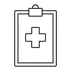 Obraz premium Simple Medical Clipboard Icon Healthcare Vector Graphic