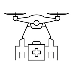 Medical Drone Delivery Drone Carrying Medicine Package