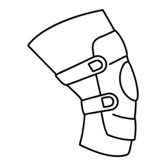 Outline Knee Brace Support Medical Vector Graphic
