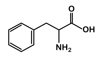 Chemical structure of phenylalanine compound.