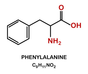 Chemical structure of phenylalanine compound.