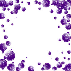 Vitamin D3 round capsules.