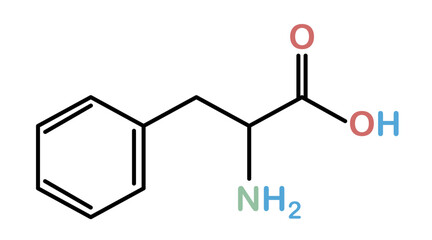 Chemical structure of phenylalanine compound.