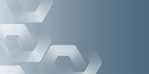 Abstract hexagon lines on gray background. Geometric stripe line art design modern