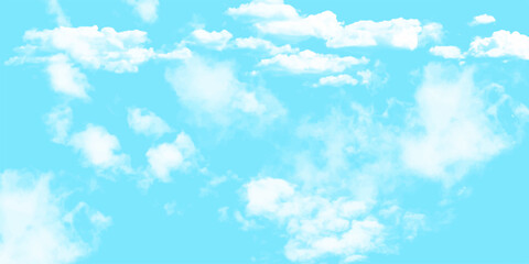 Blue sky with white cloud Vector cartoon nature background The clouds should have a painterly or watercolor effect