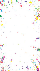 Falling colorful numbers. Math study concept with
