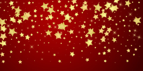Magic stars vector overlay.  Gold stars scattered