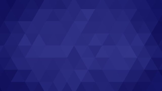 Dark blue navy simple abstract triangle background, geometric animation