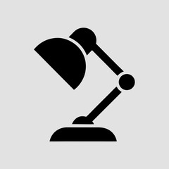 Desk Lamp Silhouette Vector Illustration
