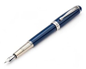 Naklejka premium blue pen on a white background 