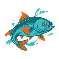 Fototapeta premium a Carp Fish Vector Illustration