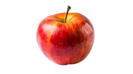 Photo of red apple isolated on transparent background