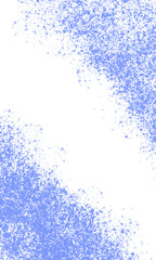 Abstract geometric pattern of descending white steps against a solid blue background