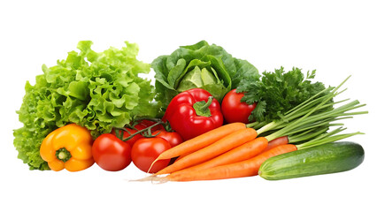 Fresh assortment of vibrant vegetables on a black background
