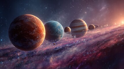 Alien Planets Cosmic Wonders Nebula Space Exploration,